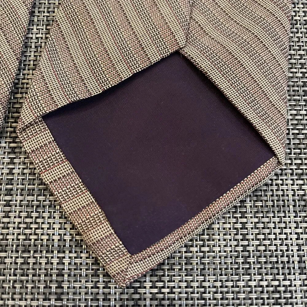 Vintage Chaps Ralph Lauren Neck Tie Brown Diagonal Striped Silk USA Made